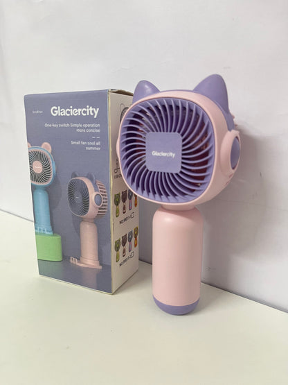 [Glaciercity Electric fans]——Cute Cat Handheld Mini Fan - Portable Rechargeable Fan