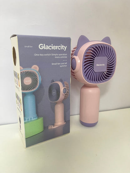 [Glaciercity Electric fans]——Cute Cat Handheld Mini Fan - Portable Rechargeable Fan