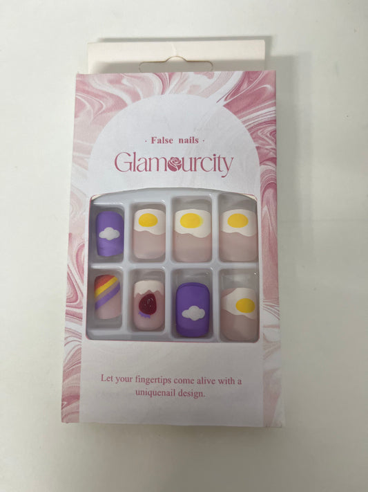 【Glamourcity Playful Breakfast Press-On Nails】—— Effortful, Fun Nail Art in Minutes