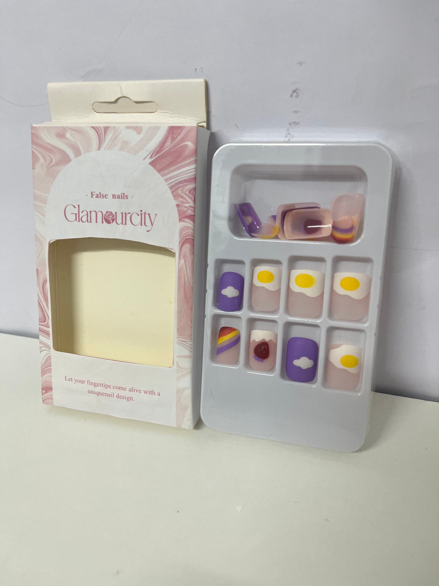 【Glamourcity Playful Breakfast Press-On Nails】—— Effortful, Fun Nail Art in Minutes