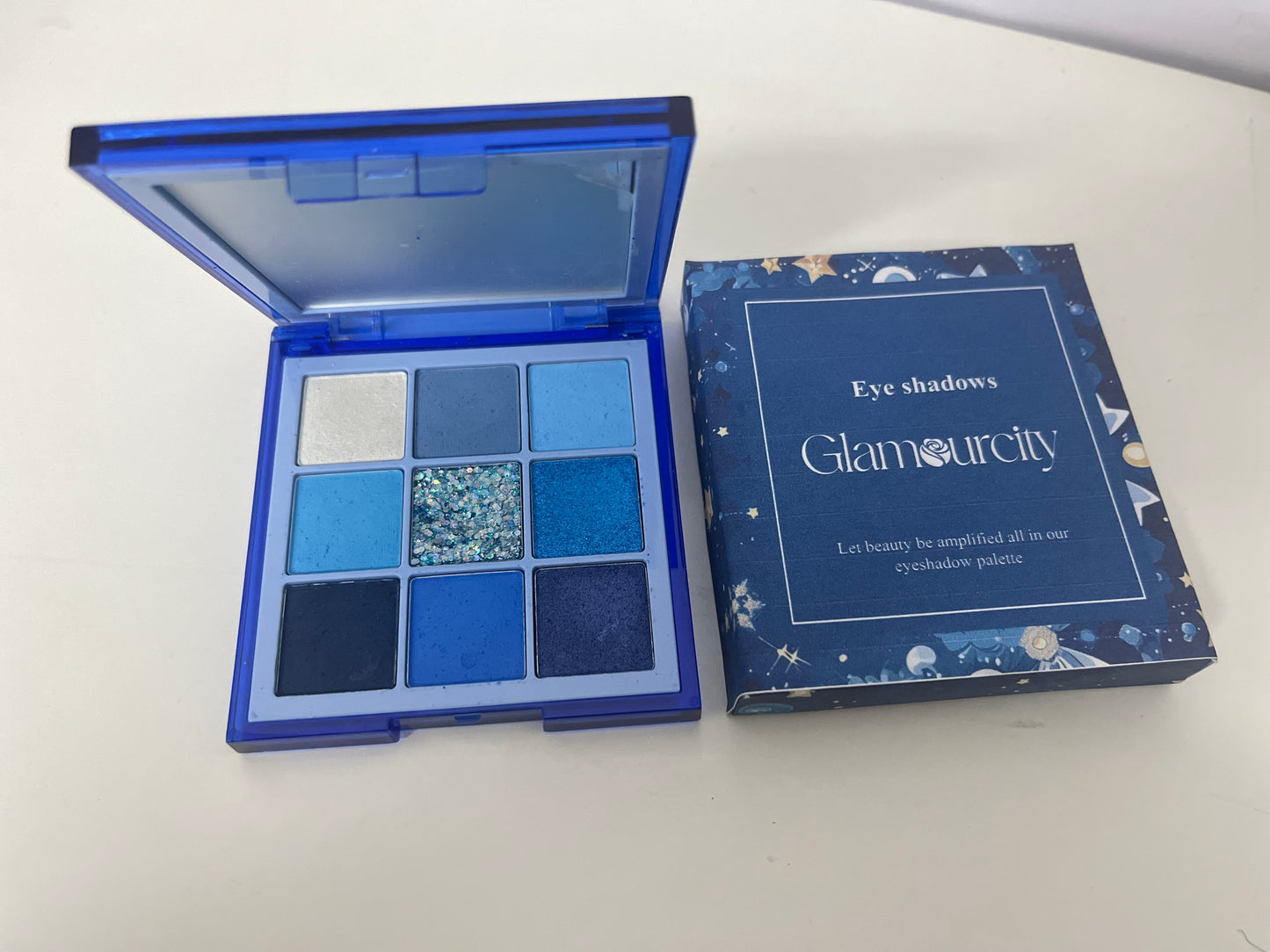 【Glamourcity Starry Blue Eyeshadow Palette】—— Bold, Versatile Shades for Mesmerizing Eye Looks