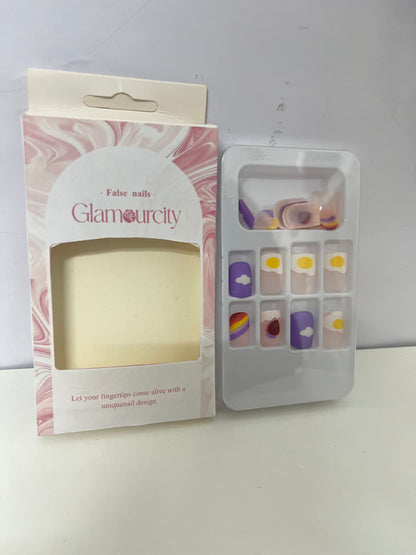 【Glamourcity Playful Breakfast Press-On Nails】—— Effortful, Fun Nail Art in Minutes