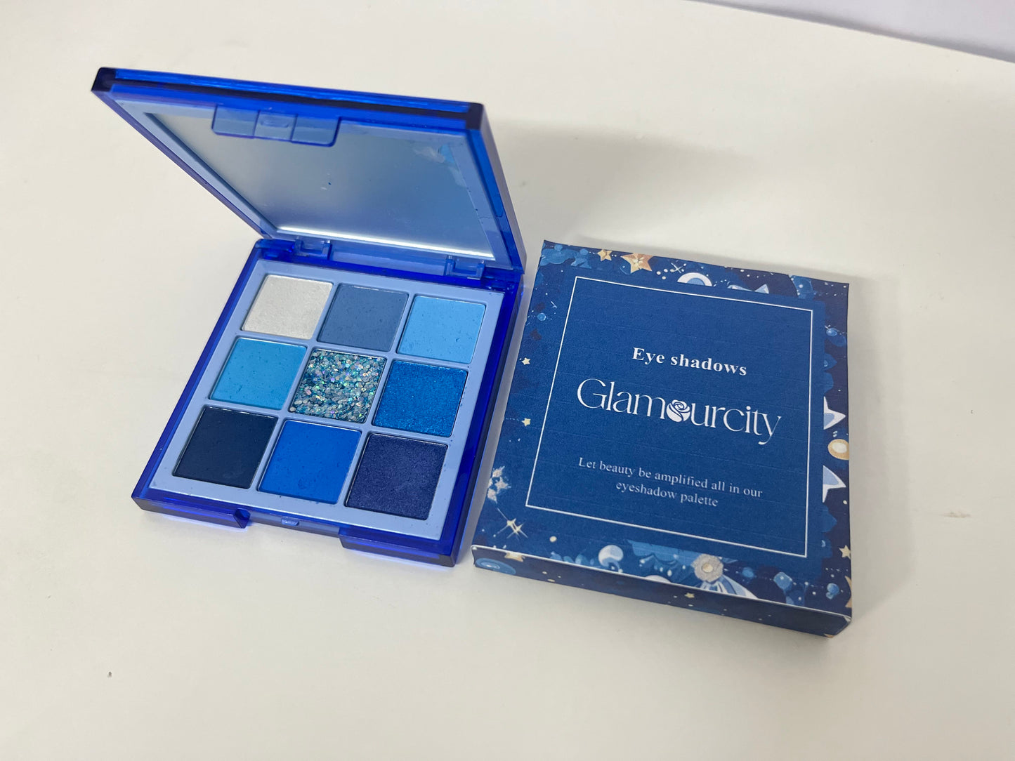 【Glamourcity Starry Blue Eyeshadow Palette】—— Bold, Versatile Shades for Mesmerizing Eye Looks
