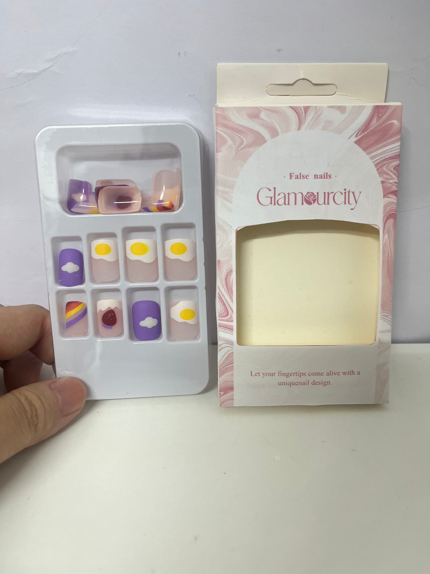 【Glamourcity Playful Breakfast Press-On Nails】—— Effortful, Fun Nail Art in Minutes