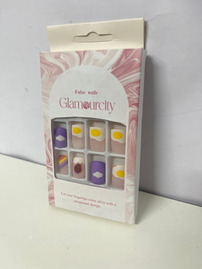 【Glamourcity Playful Breakfast Press-On Nails】—— Effortful, Fun Nail Art in Minutes
