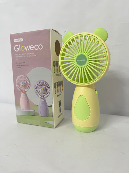 Gloweco Portable Hand held Misting Fan, Small Personal 2000mAh USB Rechargeable Battery Operated Spray Fan Mister with Water Tank Mist Lash 3 Speed Strong Cooling Wind for Travel Office Outdoors,blue