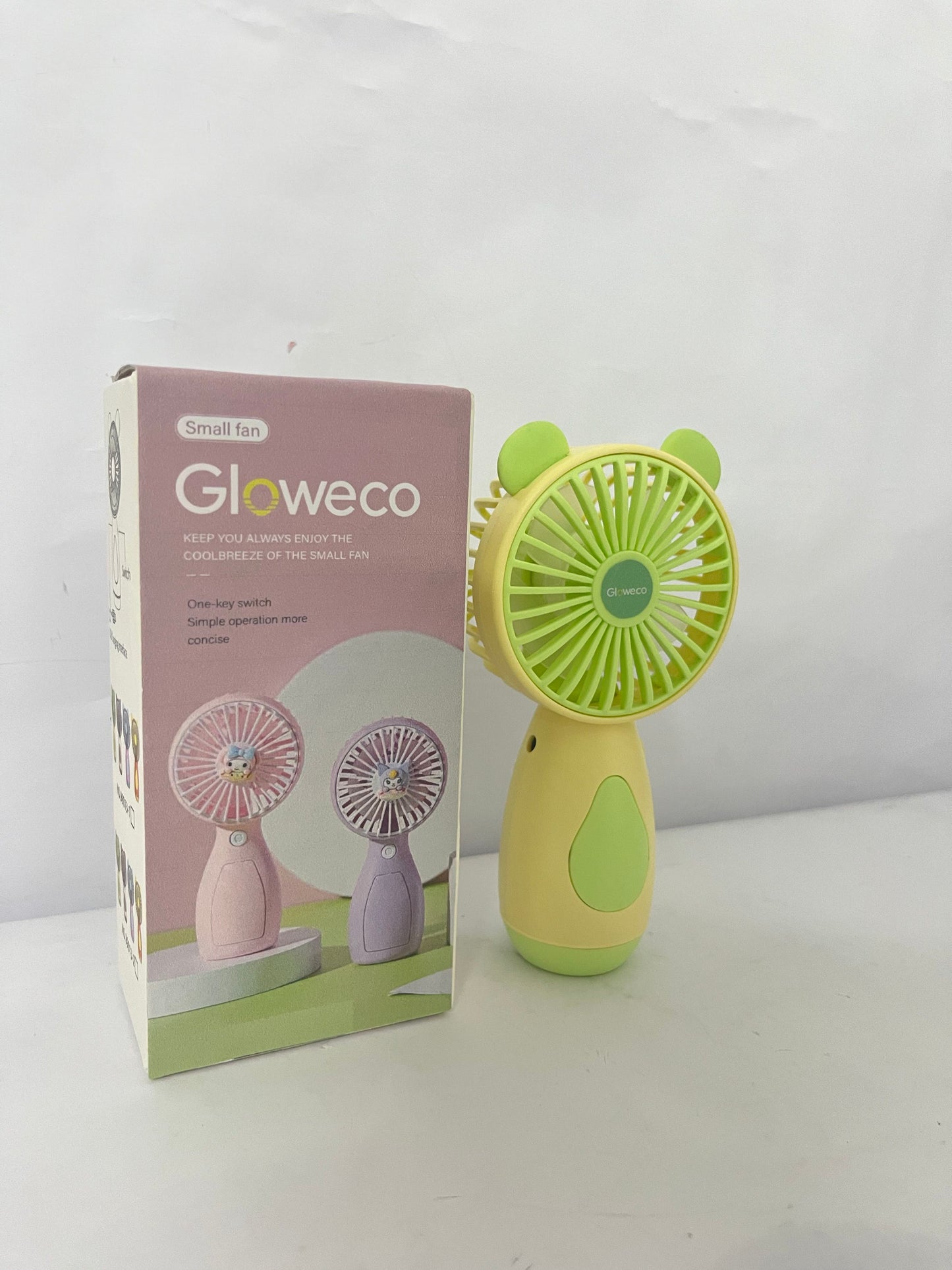 Gloweco Portable Hand held Misting Fan, Small Personal 2000mAh USB Rechargeable Battery Operated Spray Fan Mister with Water Tank Mist Lash 3 Speed Strong Cooling Wind for Travel Office Outdoors,blue