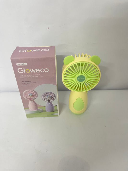 Gloweco Portable Hand held Misting Fan, Small Personal 2000mAh USB Rechargeable Battery Operated Spray Fan Mister with Water Tank Mist Lash 3 Speed Strong Cooling Wind for Travel Office Outdoors,blue