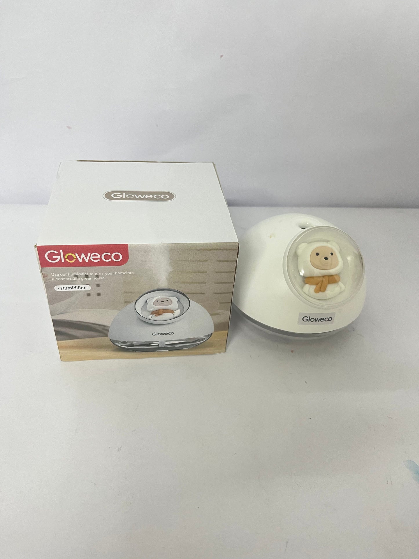 Gloweco Portable Humidifier,270ml Capacity,Rechargeable Essential Oil Diffuser with Night Light and Waterless Auto Shut-Off,for Office Room Bedroom Livingroom