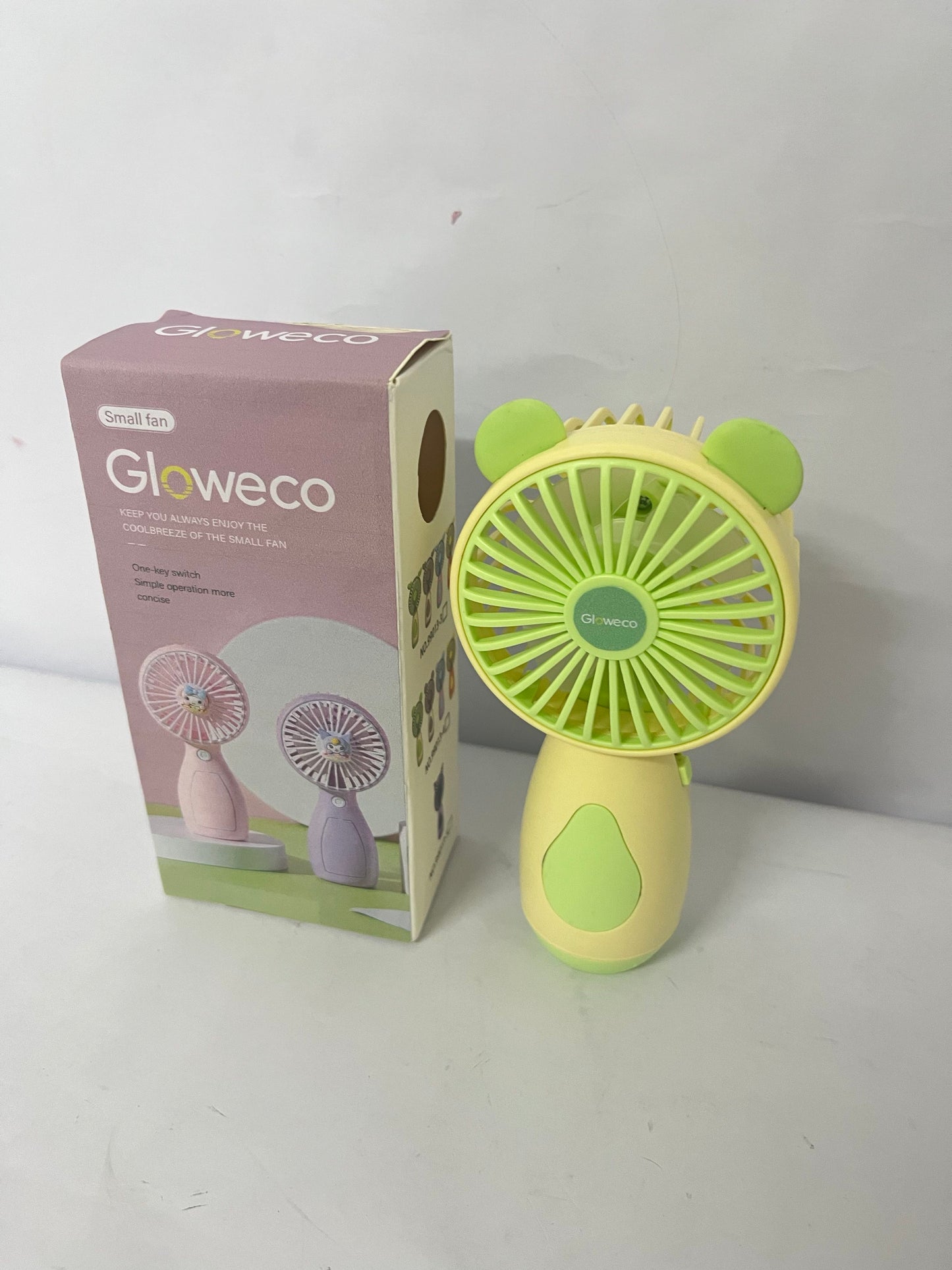Gloweco Portable Hand held Misting Fan, Small Personal 2000mAh USB Rechargeable Battery Operated Spray Fan Mister with Water Tank Mist Lash 3 Speed Strong Cooling Wind for Travel Office Outdoors,blue