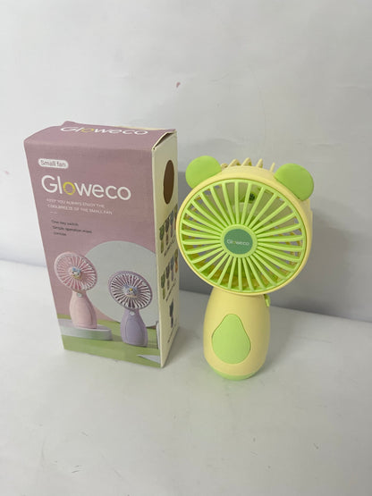 Gloweco Portable Hand held Misting Fan, Small Personal 2000mAh USB Rechargeable Battery Operated Spray Fan Mister with Water Tank Mist Lash 3 Speed Strong Cooling Wind for Travel Office Outdoors,blue