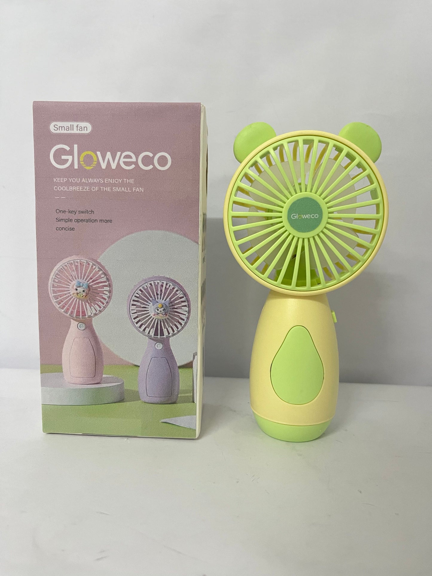 Gloweco Portable Hand held Misting Fan, Small Personal 2000mAh USB Rechargeable Battery Operated Spray Fan Mister with Water Tank Mist Lash 3 Speed Strong Cooling Wind for Travel Office Outdoors,blue