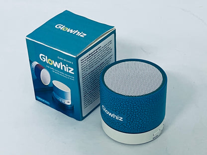 Glowhiz Portable Mini Speaker, Super Bass Stereo Rechargeable Speaker with LED Lights