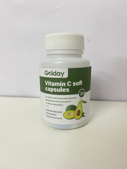 【Golday Vitamin C Soft Capsules】—— Immunity & Antioxidant Support with Avocado Extract