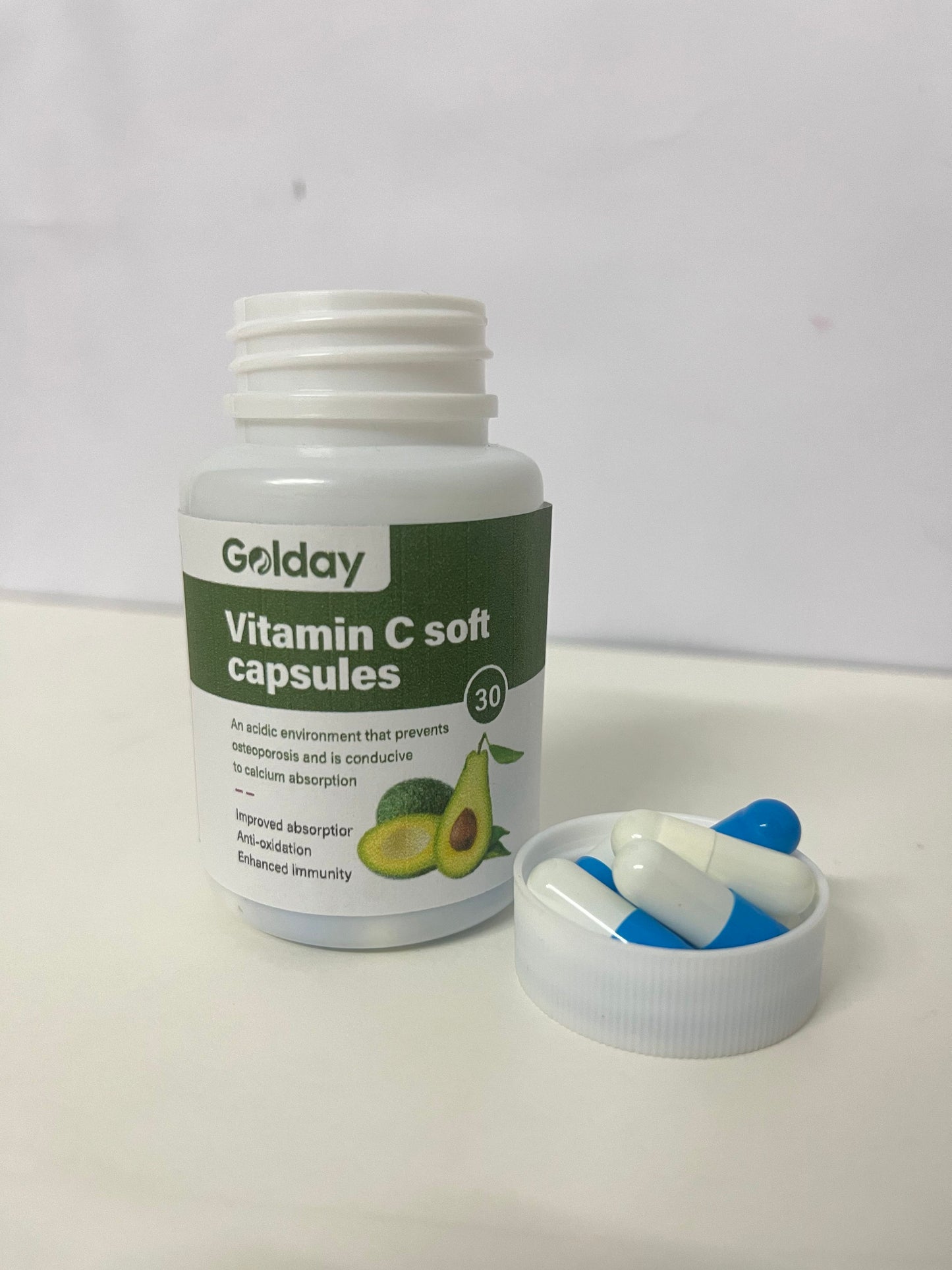 【Golday Vitamin C Soft Capsules】—— Immunity & Antioxidant Support with Avocado Extract
