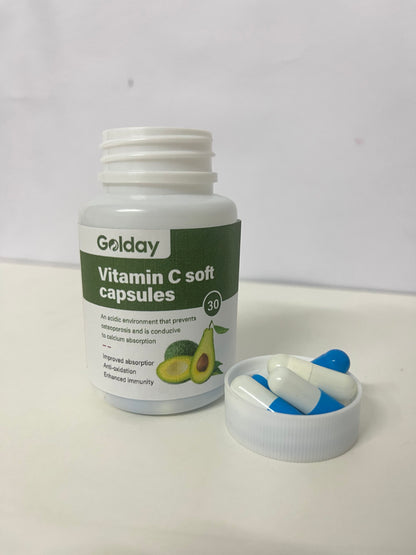 【Golday Vitamin C Soft Capsules】—— Immunity & Antioxidant Support with Avocado Extract