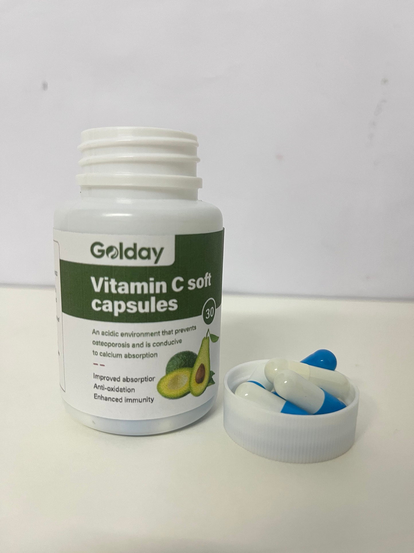 【Golday Vitamin C Soft Capsules】—— Immunity & Antioxidant Support with Avocado Extract