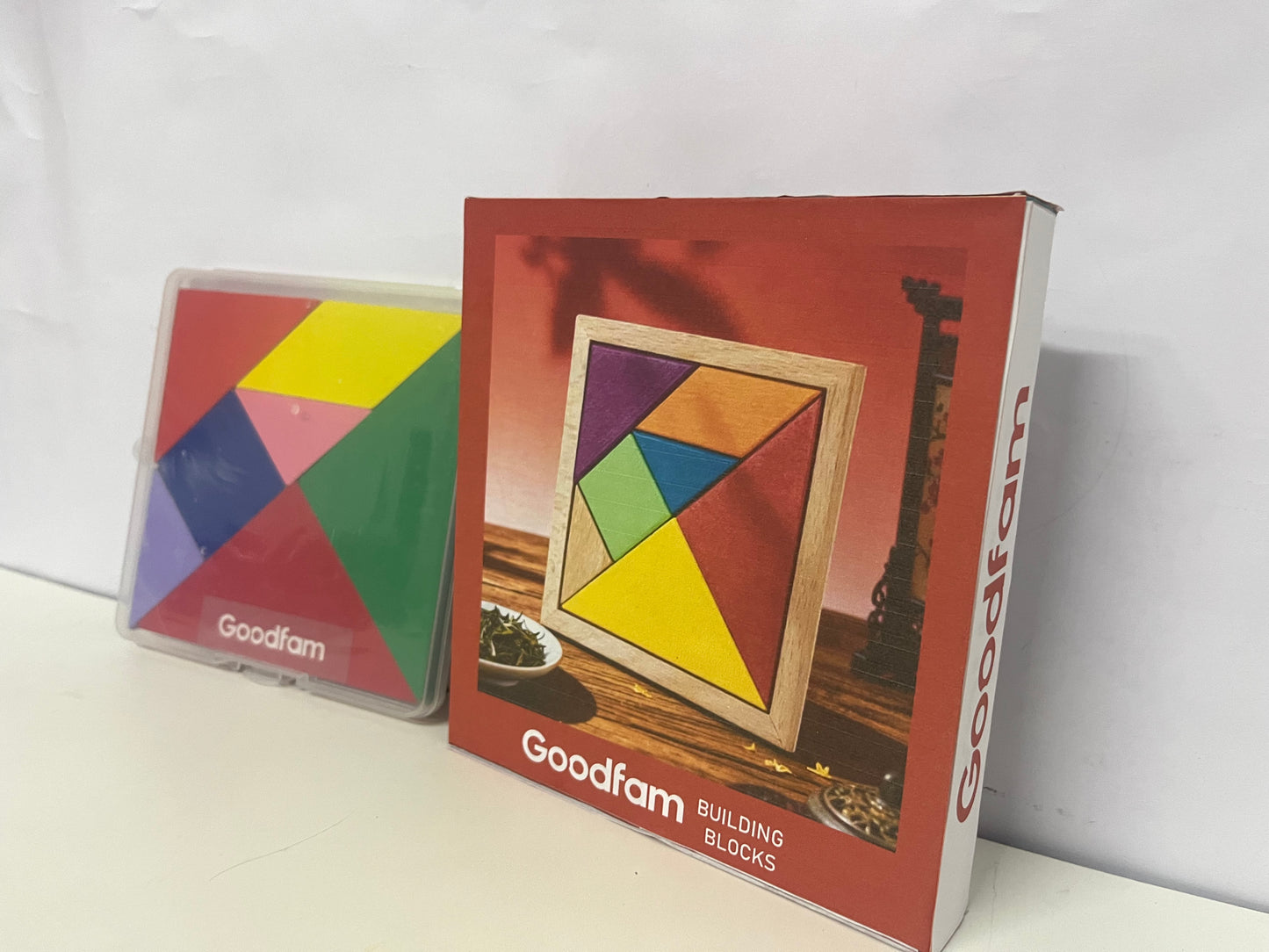 [Goodfam Toy construction blocks]-Wooden Tangram - Educational Puzzle Toy for Kids