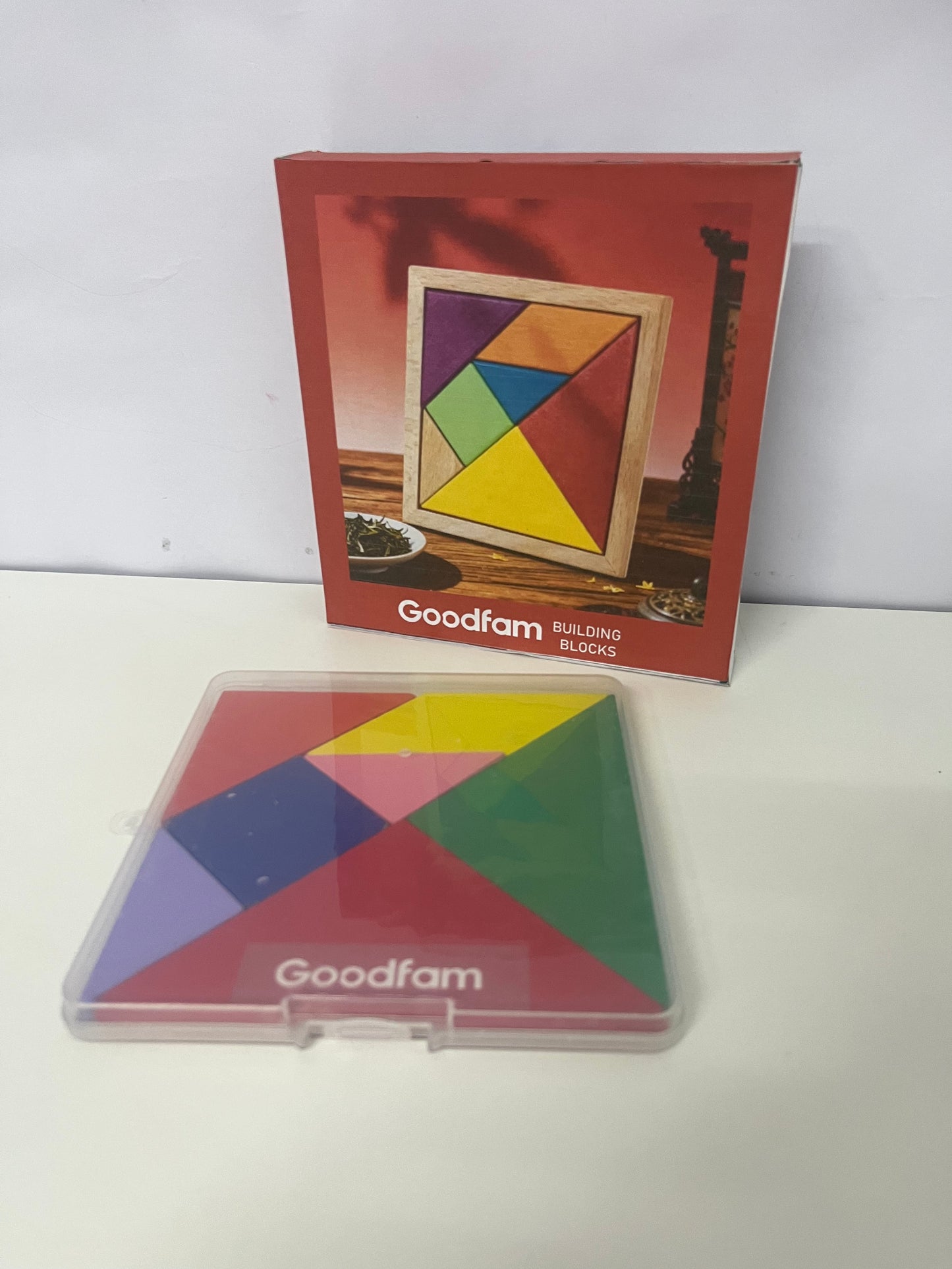 [Goodfam Toy construction blocks]-Wooden Tangram - Educational Puzzle Toy for Kids