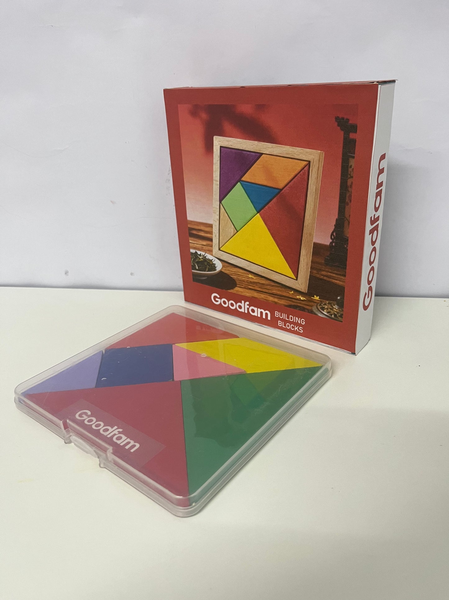 [Goodfam Toy construction blocks]-Wooden Tangram - Educational Puzzle Toy for Kids