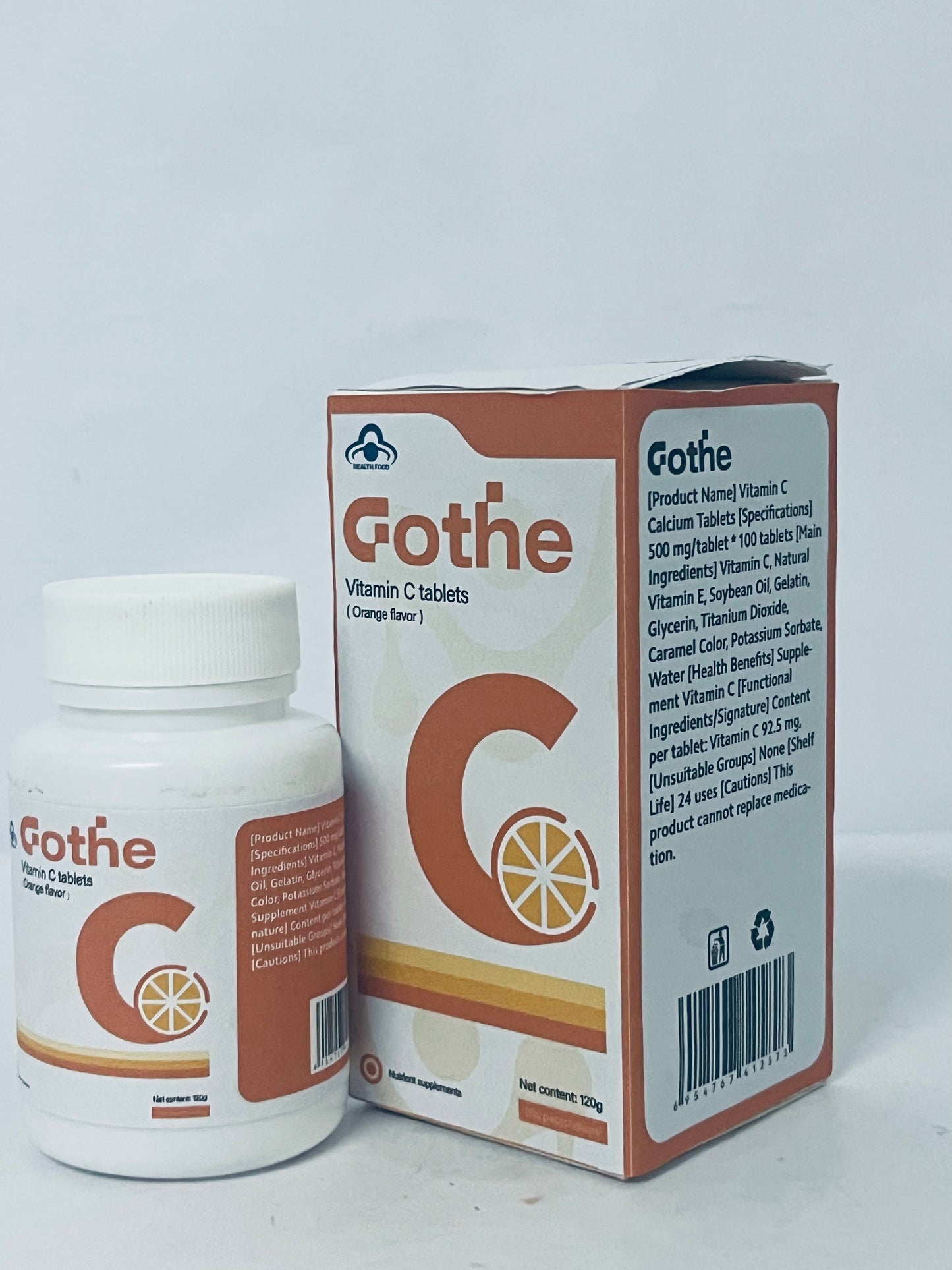 Gothe Vitamin C tablets (Orange flavor) - Revitalize Health with New Vitality