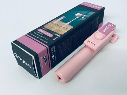 Goyes Multi-Functional Bluetooth Selfie Stick with Tripod 2-in-1 Pink Girly Heart An All-Round Assistant for Live Streaming and Selfie