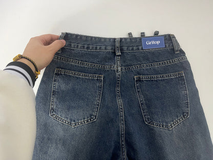 Gritop Vintage Washed Jeans A Versatile & Comfortable Essential for Daily Outfits