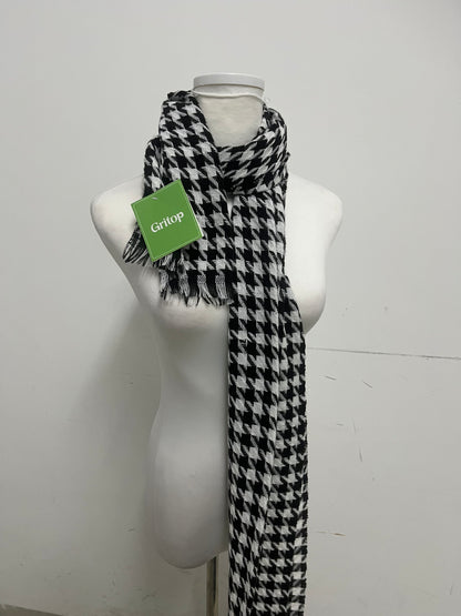 Gritop Houndstooth Fringe Scarf A Vintage & Versatile Essential for Autumn/Winter Styling