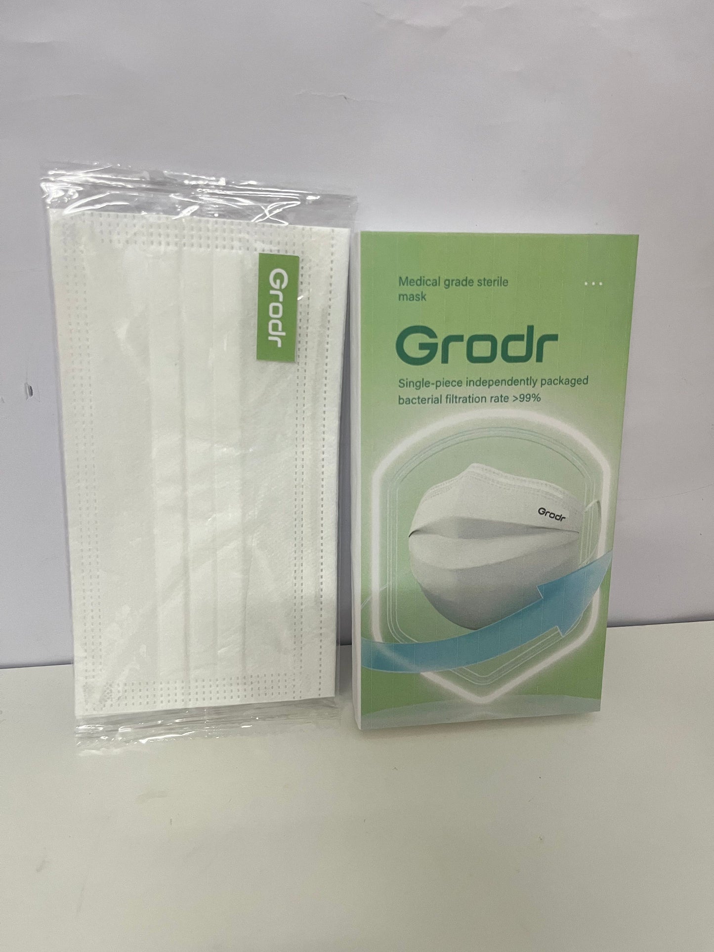 [Grodr Sanitary masks for medical purposes]——Medical Grade Sterile Mask - Individually Wrapped, Bacterial Filtration Rate >99%