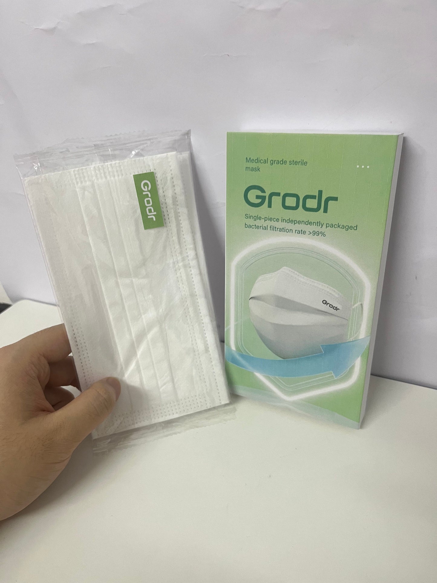 [Grodr Sanitary masks for medical purposes]——Medical Grade Sterile Mask - Individually Wrapped, Bacterial Filtration Rate >99%