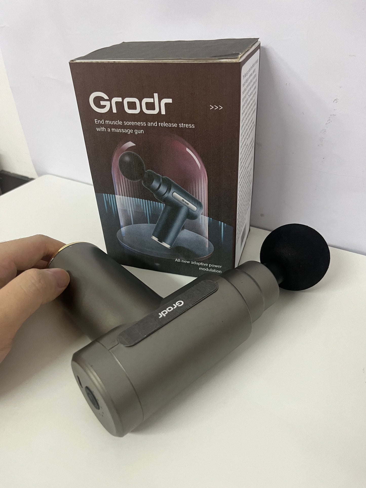 [Grodr Massage apparatus]——Mini Massage Gun - Deep Muscle Relaxation Device, Portable Rechargeable Massager