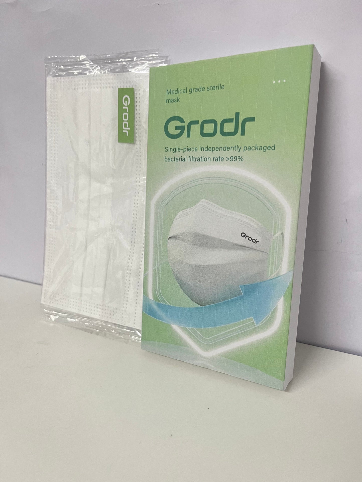 [Grodr Sanitary masks for medical purposes]——Medical Grade Sterile Mask - Individually Wrapped, Bacterial Filtration Rate >99%