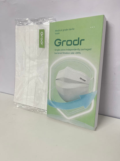 [Grodr Sanitary masks for medical purposes]——Medical Grade Sterile Mask - Individually Wrapped, Bacterial Filtration Rate >99%