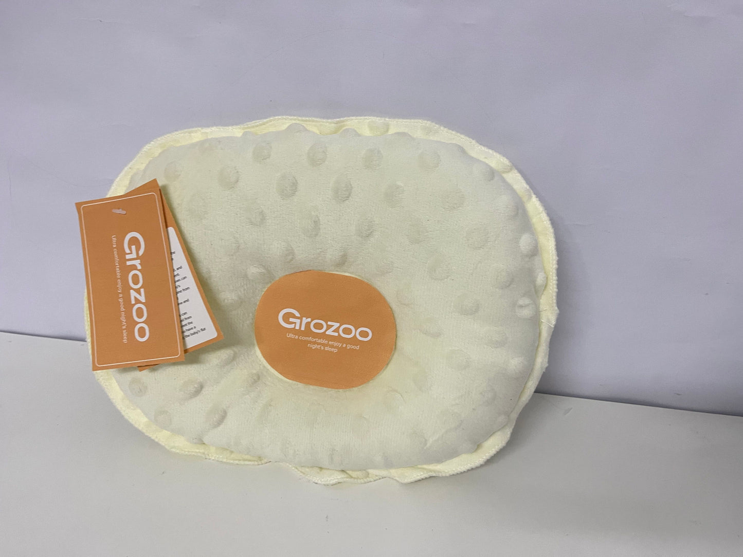 [Grozoo Pillows]——Baby Shaping Pillow - Soothing Minky Dot Anti-Flat Head Pillow