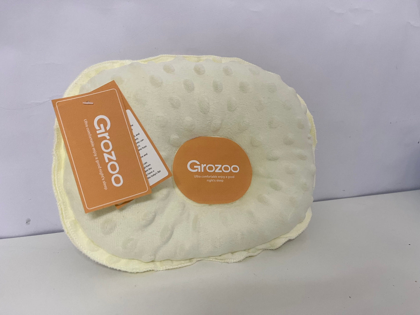 [Grozoo Pillows]——Baby Shaping Pillow - Soothing Minky Dot Anti-Flat Head Pillow