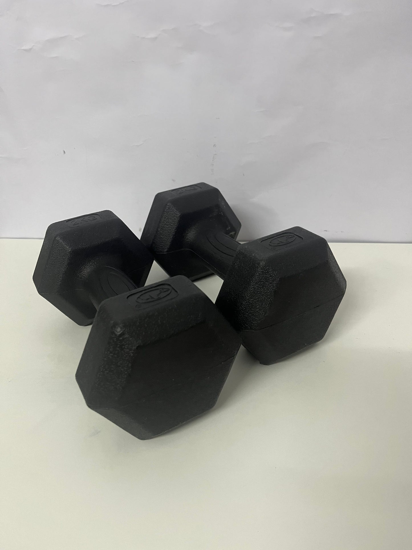 [Grouplan Body-building apparatus]——Grouplan Hexagonal Rubber-Coated Dumbbells - Home Fitness Equipment