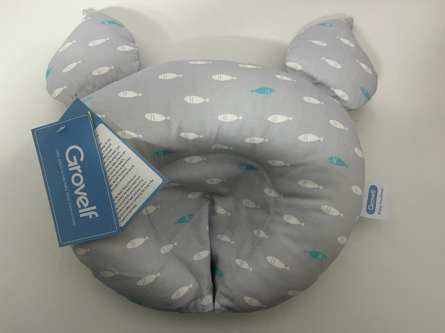 【Grovelf Bear Ear Baby Head-Shaping Pillow】—— Cozy Support for Infant Sleep