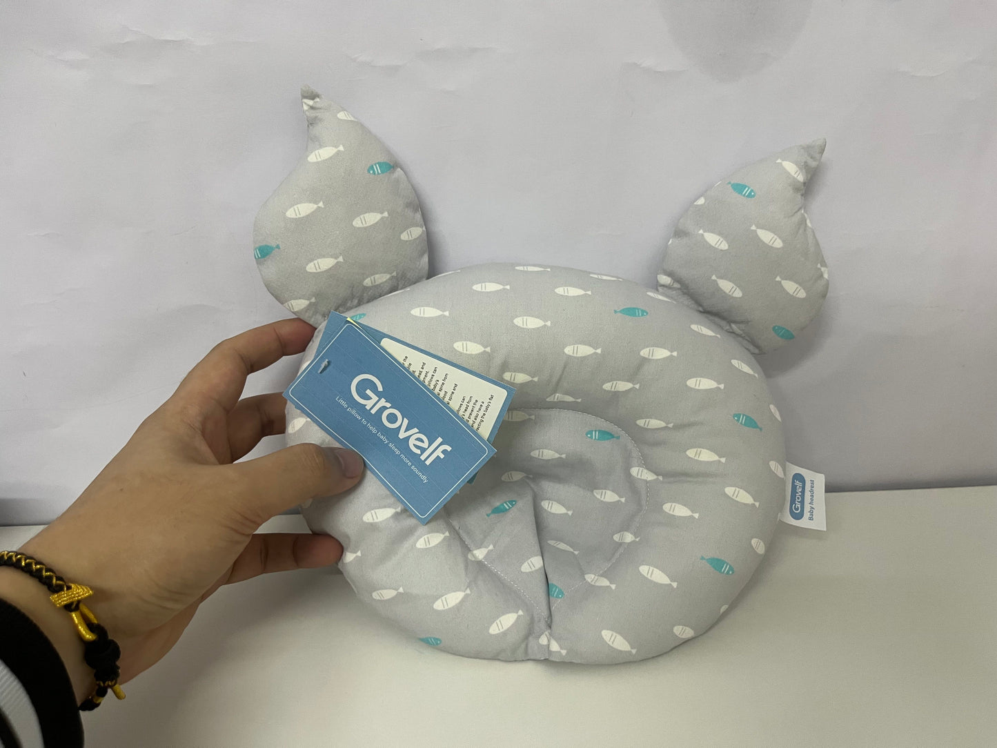 【Grovelf Bear Ear Baby Head-Shaping Pillow】—— Cozy Support for Infant Sleep