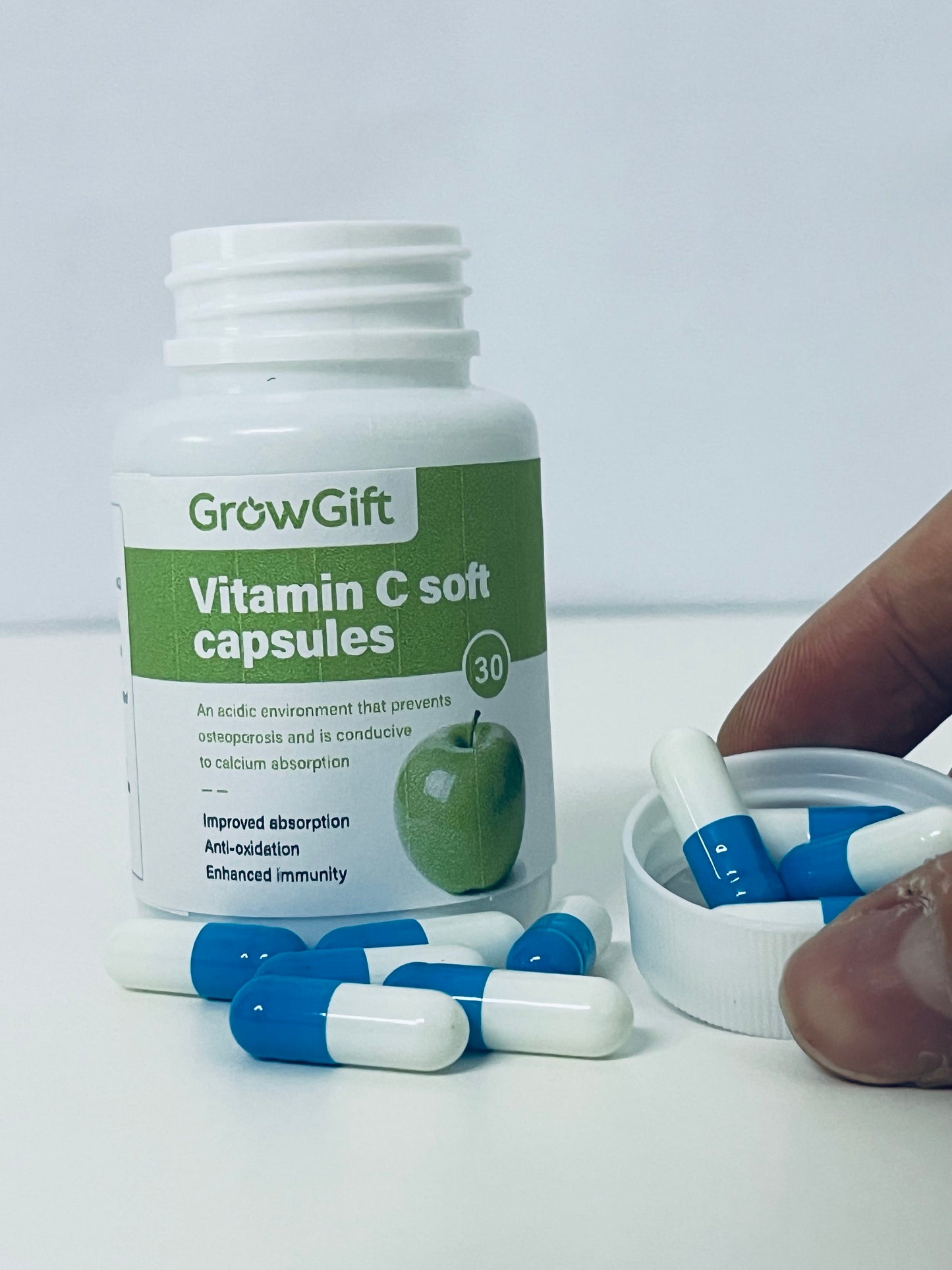 GrowGift Vitamin C Soft Capsules: Daily Nutritional Supply with Triple Care