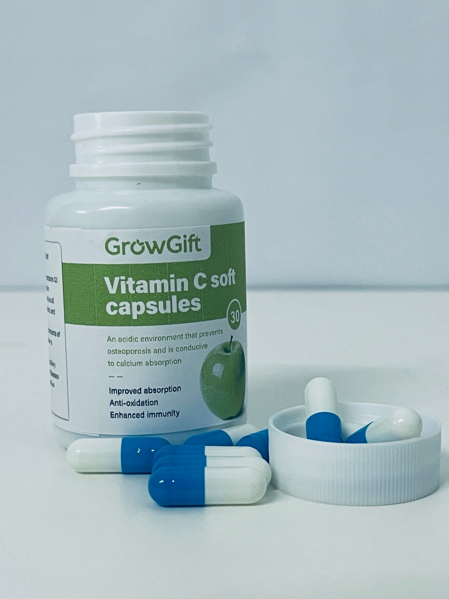 GrowGift Vitamin C Soft Capsules: Daily Nutritional Supply with Triple Care
