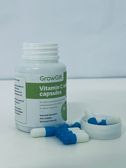GrowGift Vitamin C Soft Capsules: Daily Nutritional Supply with Triple Care