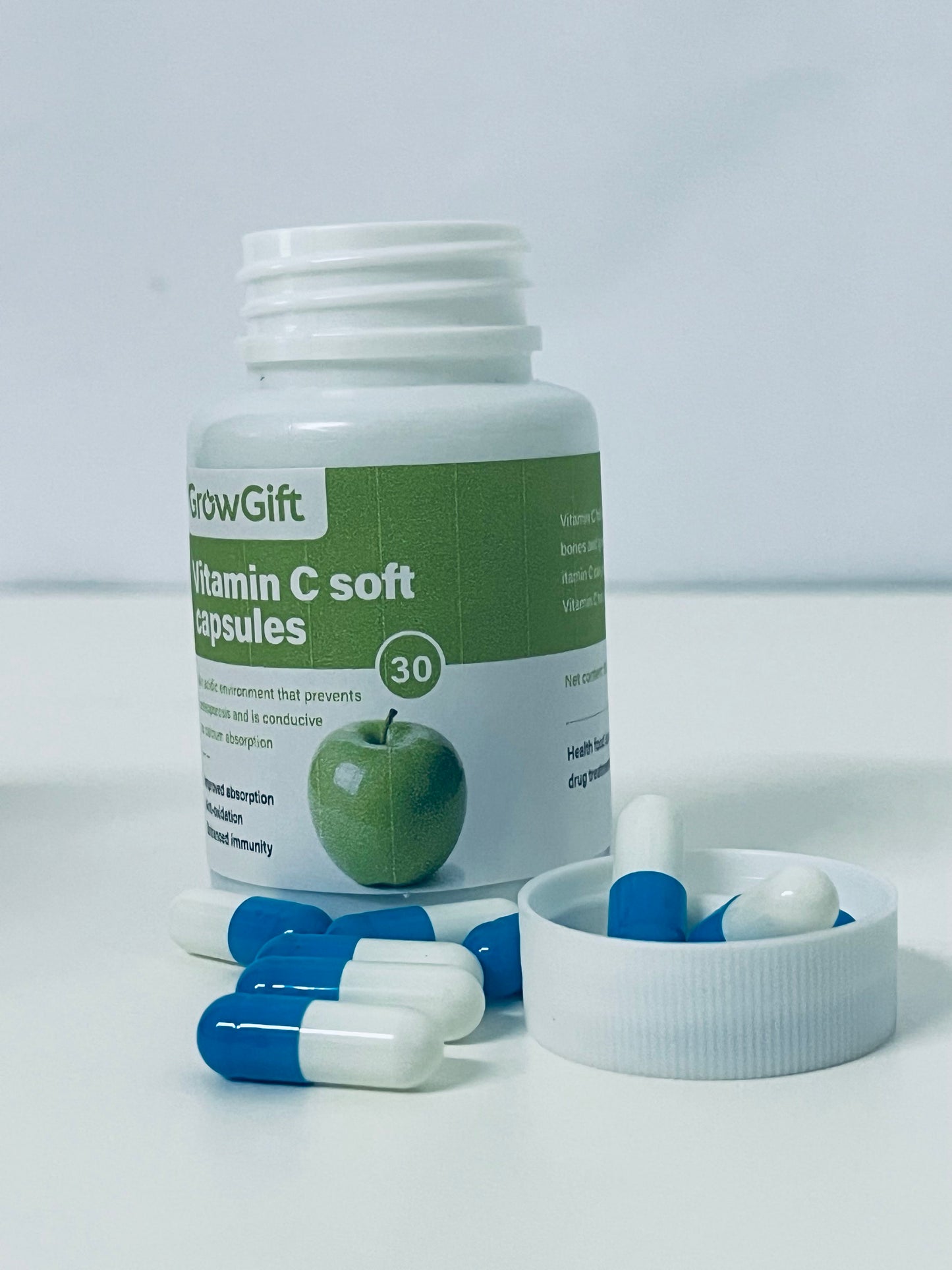 GrowGift Vitamin C Soft Capsules: Daily Nutritional Supply with Triple Care