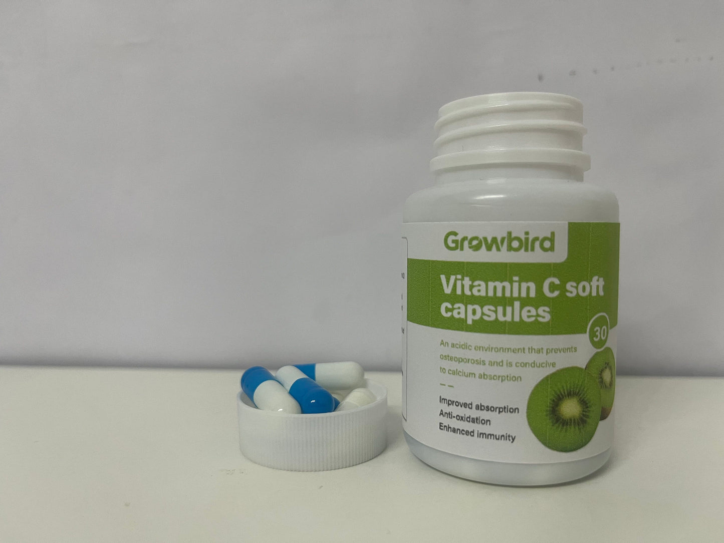 Growbird Vitamin C Kiwifruit-flavored Vitamin Capsules