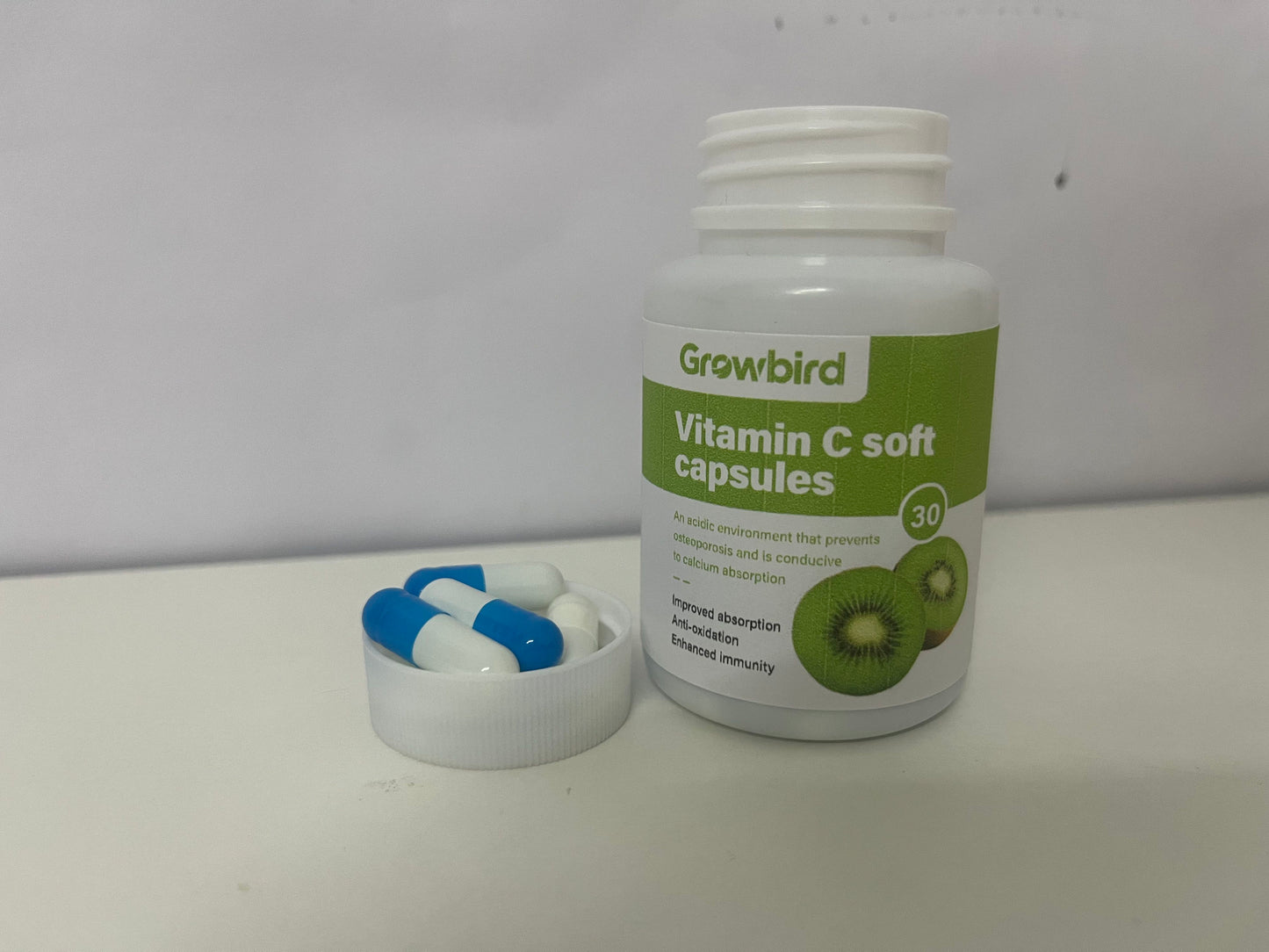 Growbird Vitamin C Kiwifruit-flavored Vitamin Capsules
