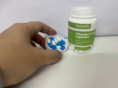 Growcity Vitamin C Soft Capsules 30-Count (150mg Each) Natural Nourishment A Daily Nutritional Supplement for Skin & Mucous Membrane Health