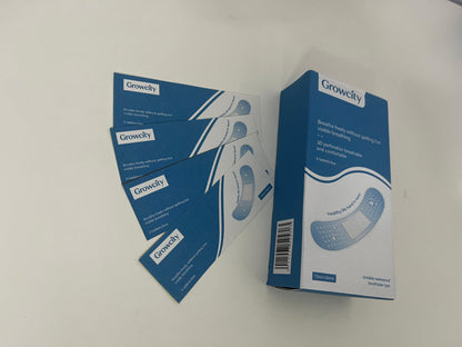 Growcity Breathable Waterproof Bandages 6-Count (72mm×19mm) 3D Perforation Design A Comfortable Protection Tool for Daily Wound Care
