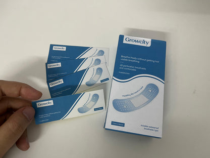 Growcity Breathable Waterproof Bandages 6-Count (72mm×19mm) 3D Perforation Design A Comfortable Protection Tool for Daily Wound Care