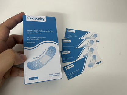 Growcity Breathable Waterproof Bandages 6-Count (72mm×19mm) 3D Perforation Design A Comfortable Protection Tool for Daily Wound Care