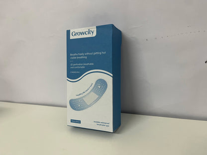 Growcity Breathable Waterproof Bandages 6-Count (72mm×19mm) 3D Perforation Design A Comfortable Protection Tool for Daily Wound Care