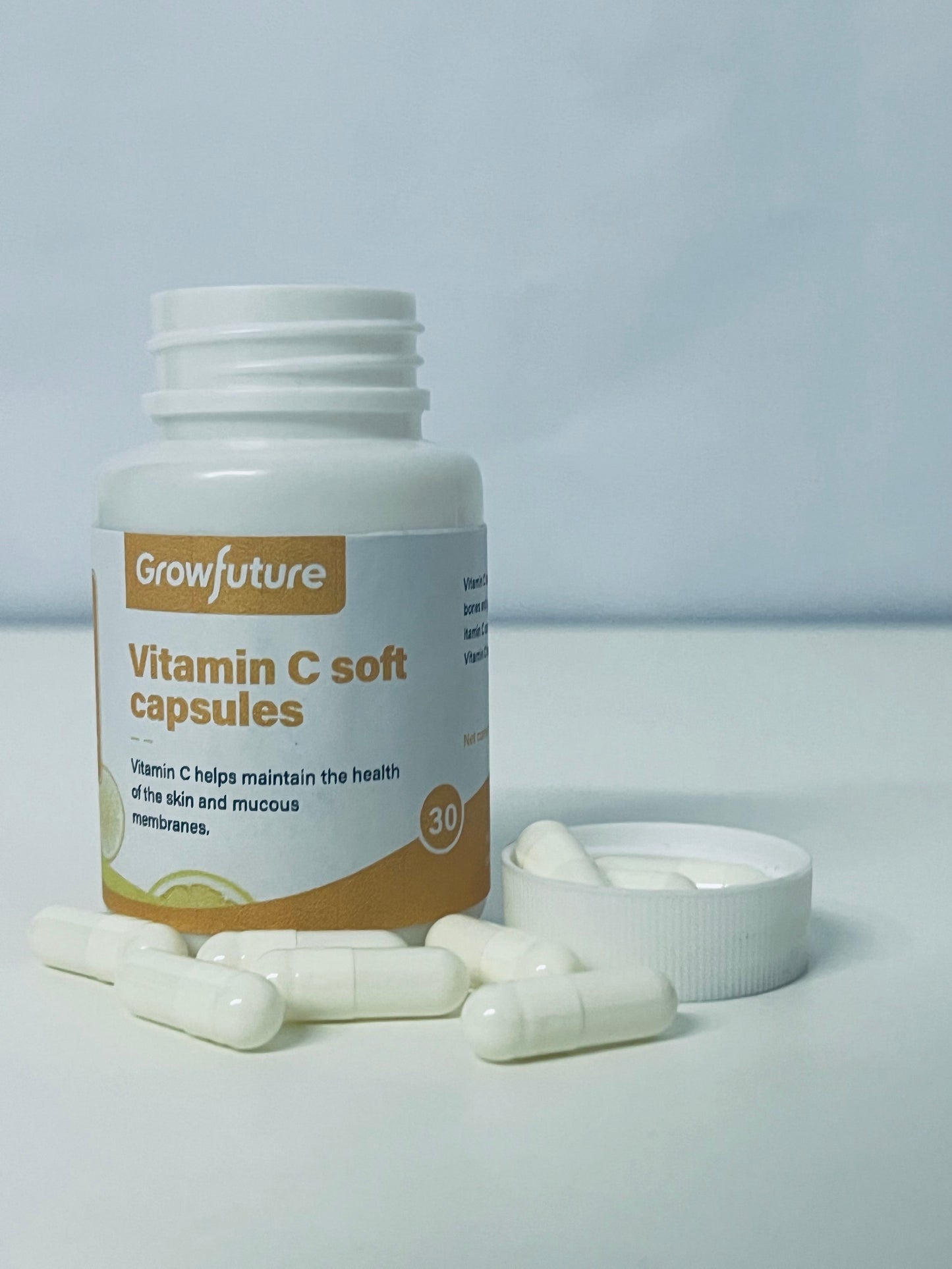 Growfuture Vitamin C Soft Capsules (30-Count): Formulated to Support Skin and Mucous Membrane Health